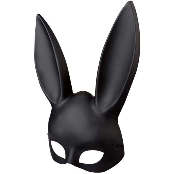 Kanin maske, svart maskerade maske, kanin øye maske med ører, kanin maske for Hallow KLB