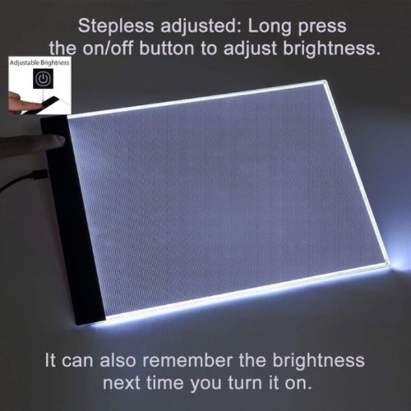LED-valopöytä lapsille ja aikuisille, säädettävä kirkkaus, sopii