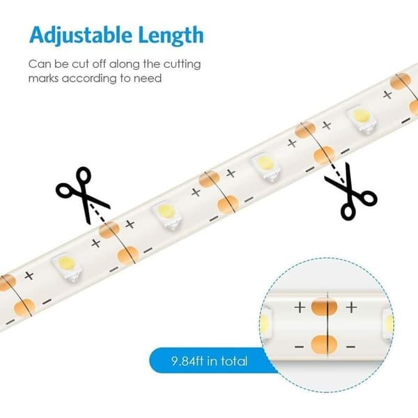Solcelledrevne LED-lyskjeder, 180 LED solcelledrevne striper 3 meter, IP65 vanntett S