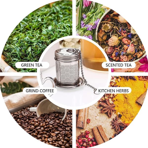 Tesil för löst te, 2 st rostfritt stål teinfuser sil infusers - KLB