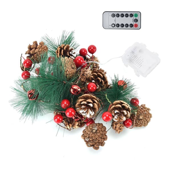 2m lang julelys, 20 LED, 8 lysmoduser, varmt lys, batteri KLB