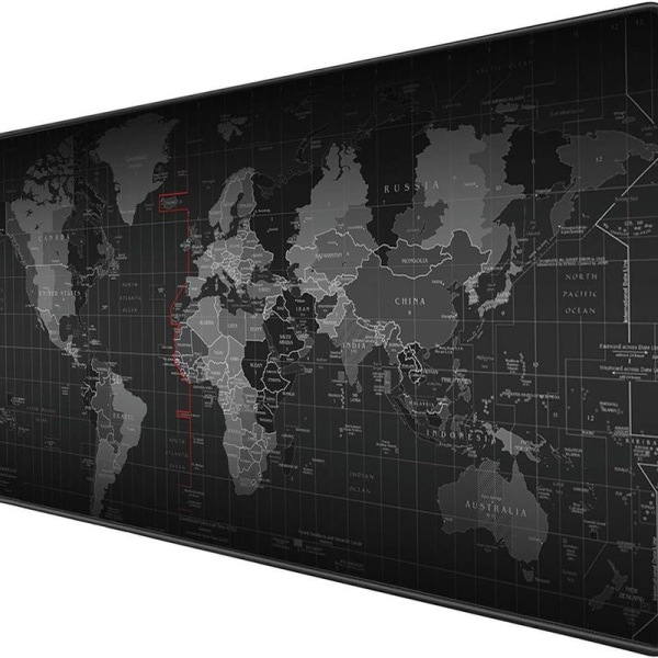 Laajennettu hiirimatto, suuri pelattava hiirimatto - 35,4 x 15,7 x 0,12 maailmankartta