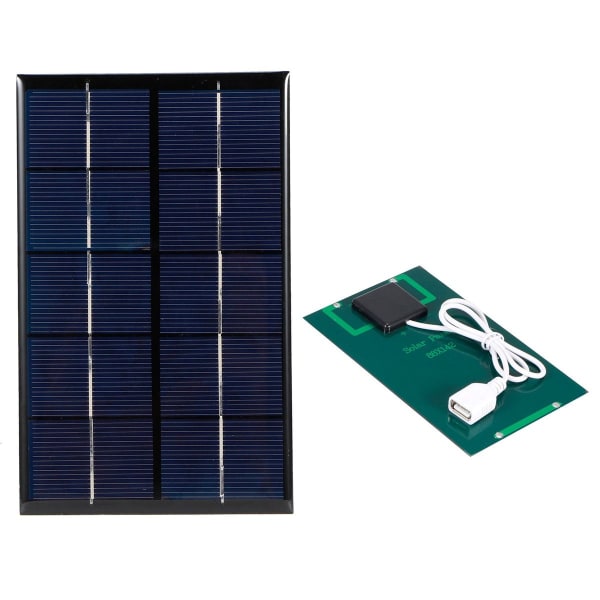 2W 5V polysilicium solcellepanel batteri oplader strømforsyning KLB