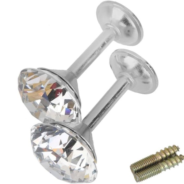 2 stk. Diamant Gardin Knager til Dør og Væg Kvast Kroge