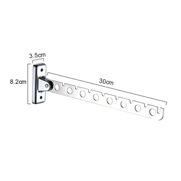 1 stk. tøjstativ, foldbart 30cm væg tøjstativ, vægmontering