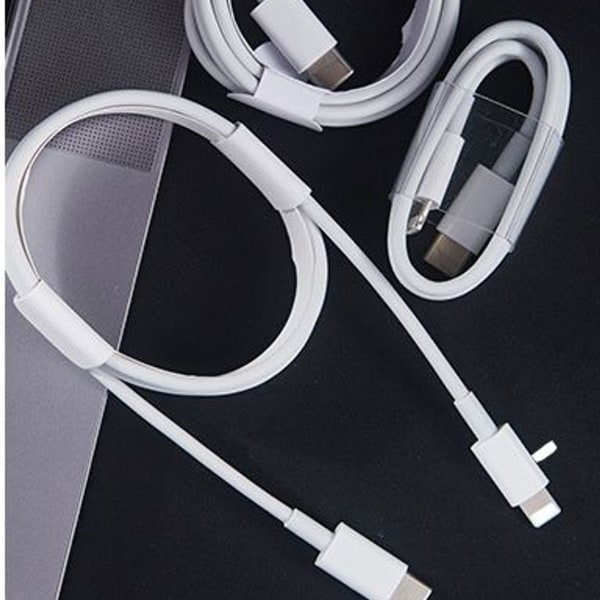 til Lynkabel iPhone hurtigladekabel USB-C strømforsyning