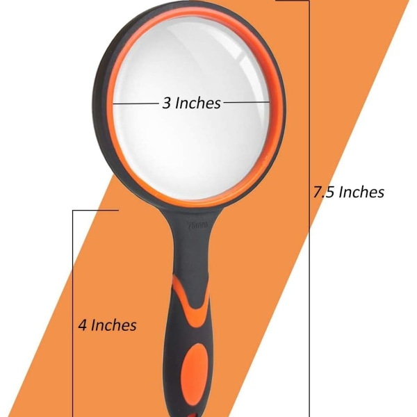 3 stk forstørrelsesglass 10X håndholdt forstørrelsesglass for seniorer, barn, KLB