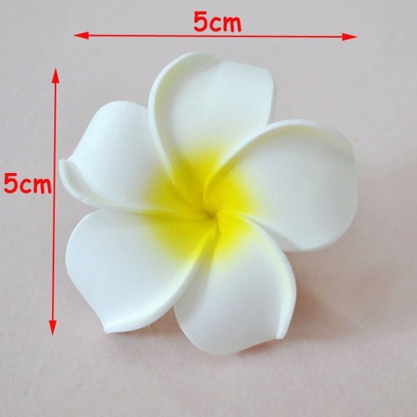 100 Pack White Foam Hawaiian Frangipani Petals