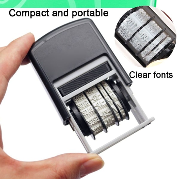 Enkel Automatisk Tilbake Blekk Stempel Dato Stempel Digital Form 7