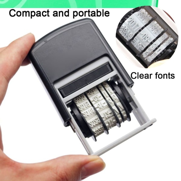 Enkel Business Automatisk Bakbläckstämpel Datumstämpel Digital Shape7