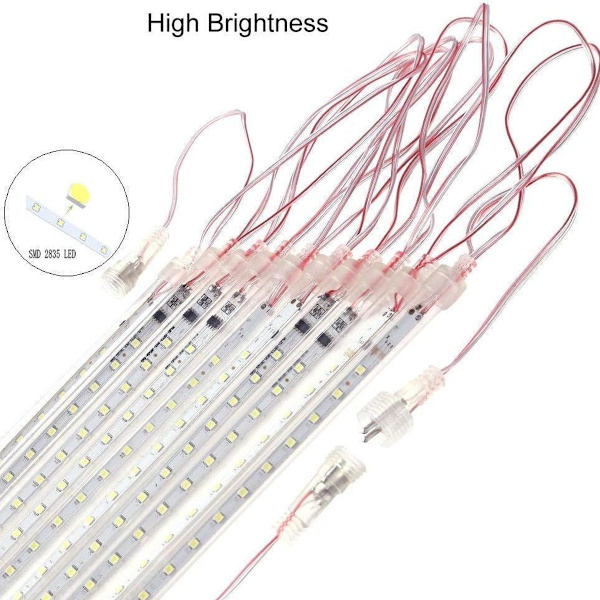 Meteor Fairy Lights, 8 rör 30CM 192 LED Meteor Shower Light Vattentät LED KLB