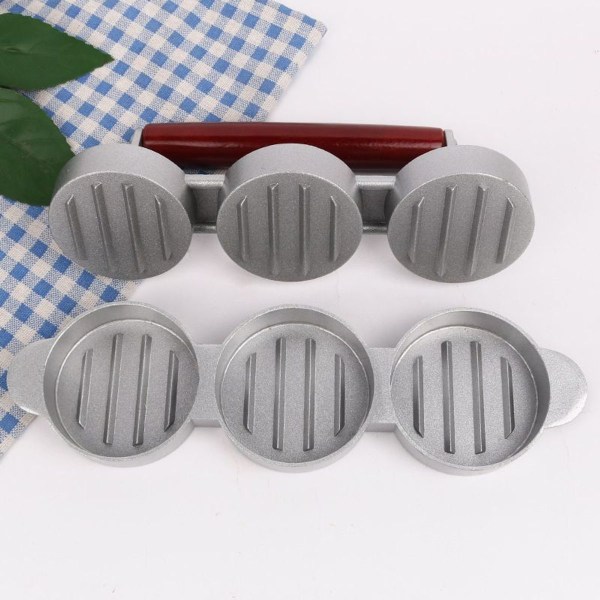 Mini hamburgare press 3-fack köttpress