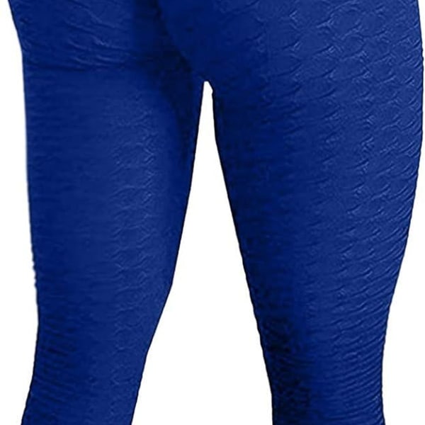 Berömda Leggings, Kvinnor Butt Lifting Yoga Byxor High 01 Blue KLB
