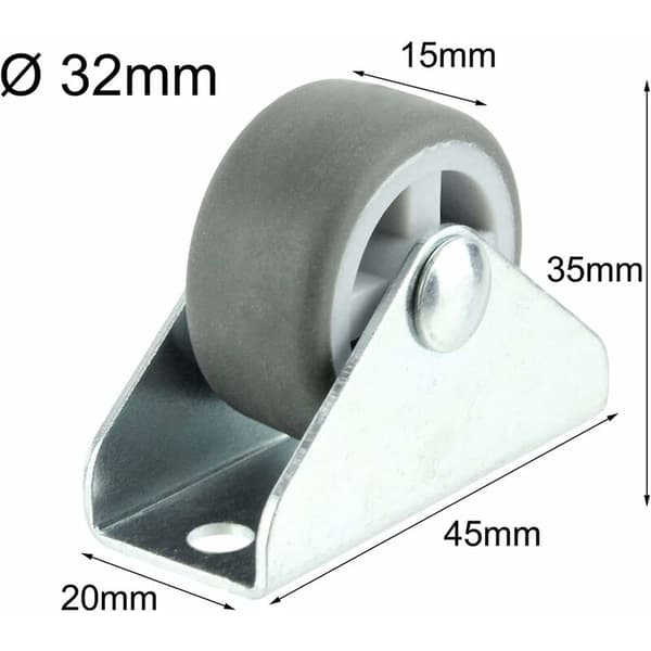 Mini Universal Swivel Casters - 1/32mm Hard Drive Mount KLB