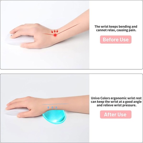 Ergonomisk handledsstöd i silikon, transparent handledsstöd, grönt