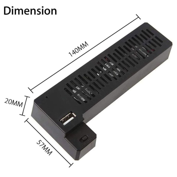 USB-tuuletin Xbox One X -konsolille, jäähdytyssysteemi 3 tuulettimella ja