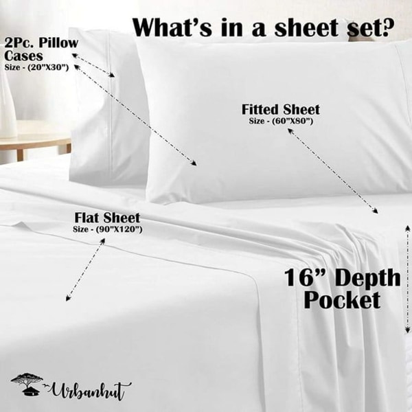 1000 Thread Count Egyptian Cotton Bedding Set - Deep Pocket Bedspread KLB