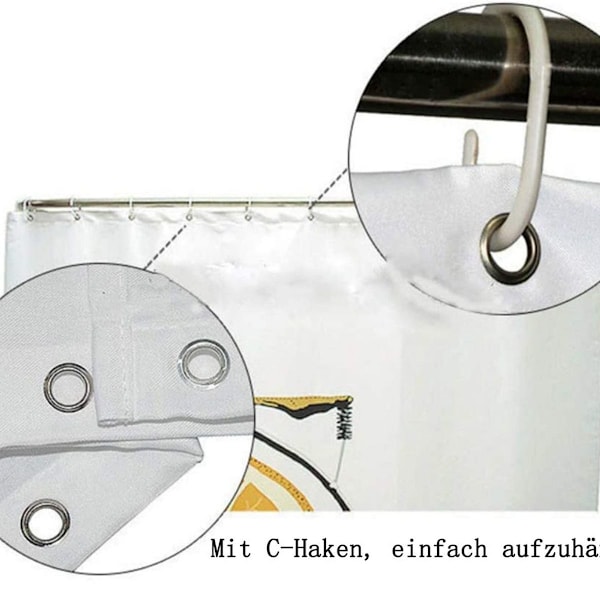 4 delar julbadrum set, duschdraperi, badmattor, toalettmatta KLB