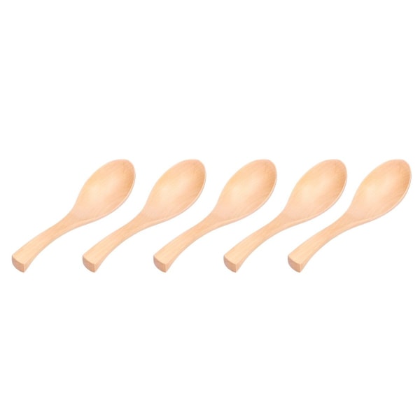 5-pack naturliga träskedar med skålhandtag KLB