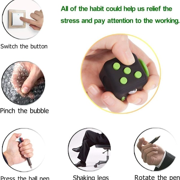 Fidget stress kub från [1 bit] kub mot stress, rastlösa händer, perfekt KLB