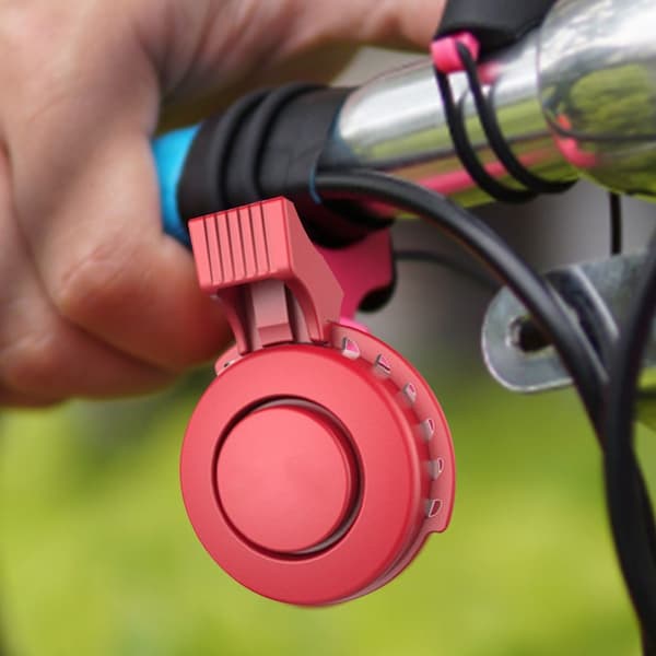 Laderbar sykkelklokke USB | Vanntett | Rød