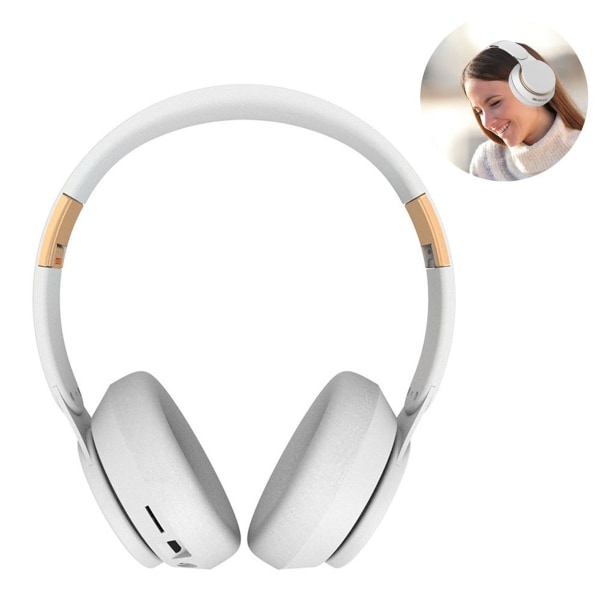 Bluetooth-kuulokkeet, langattomat taitettavat stereokuulokkeet, valkoinen
