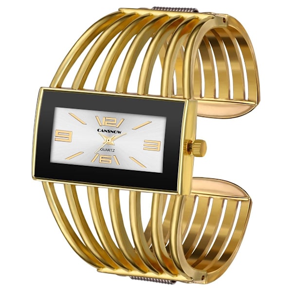 Elegant ur luksus klassisk skelet rem kvarts dameur