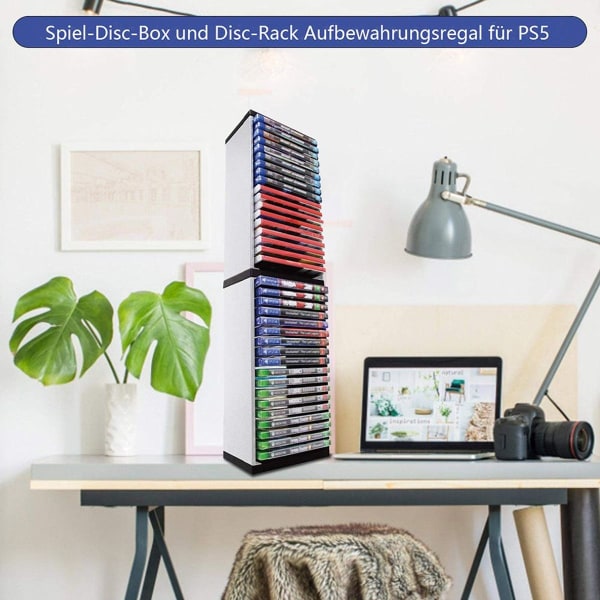 CD-hylle CD-lagringsstativ CD-spill Disc Storage Tower, Universal Game KLB