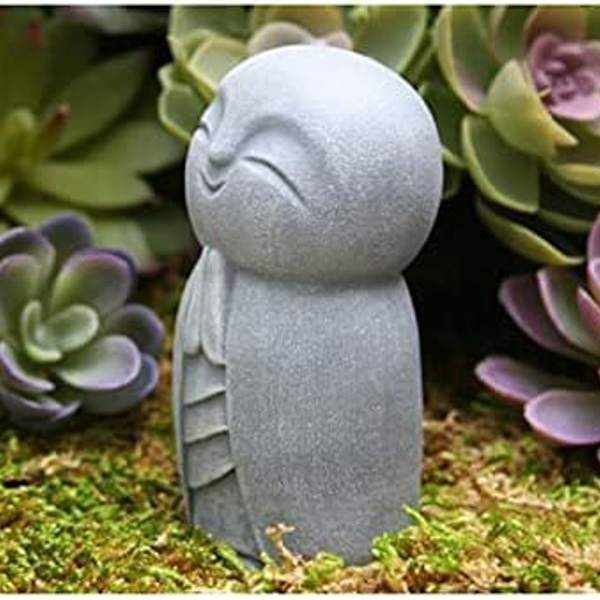 Munk leende Buddha staty, perfekt dekoration för ditt hem
