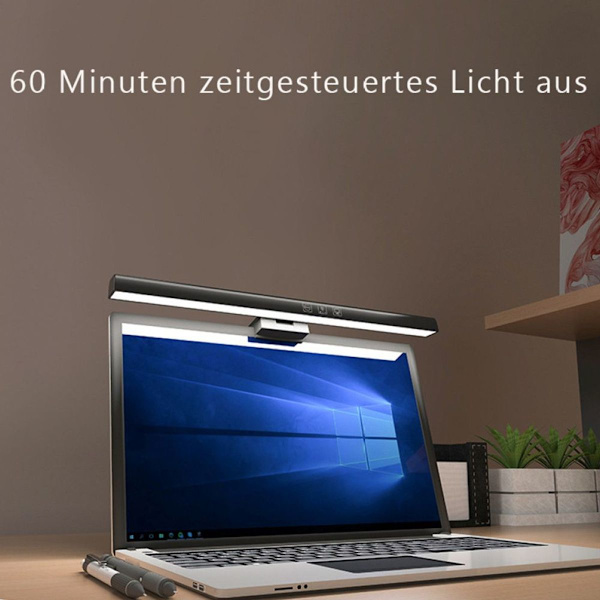 Quntis datorskärm USB LED-lampa med touch-kontroll, anti-blått ljus, KLB