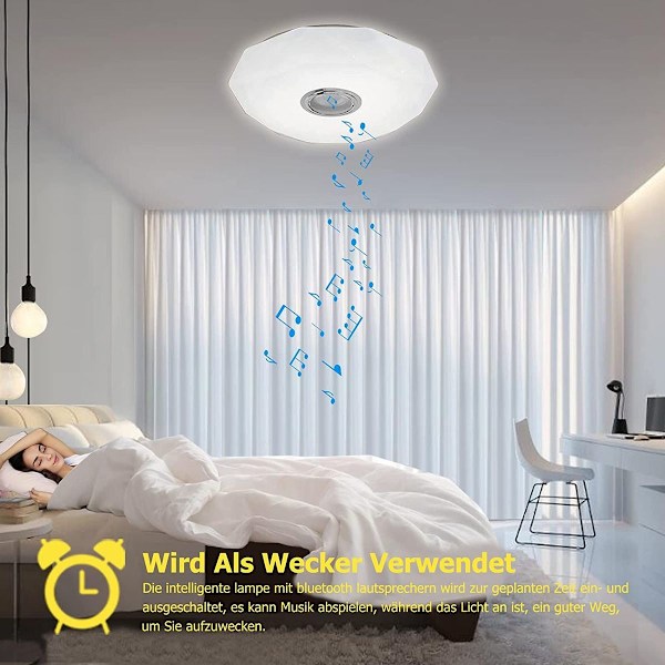 LED-kattovalaisin himmennettävä Bluetooth-kaiuttimella, LED-kattovalaisin