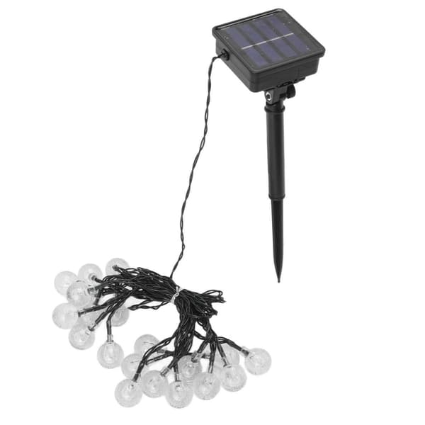 Solcelle Ball String Lights 20 LED 2 Moduser IP65 Vanntett Solar KLB