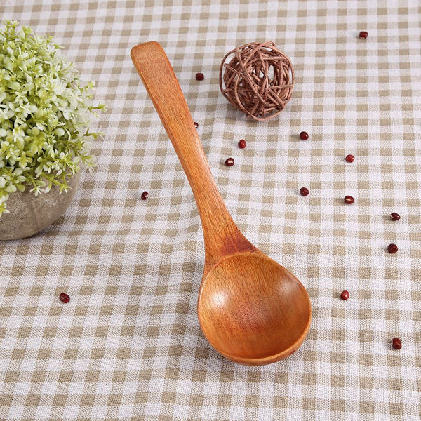 Naturlig trä långskaftad slev sked kök matlagning verktyg KLB