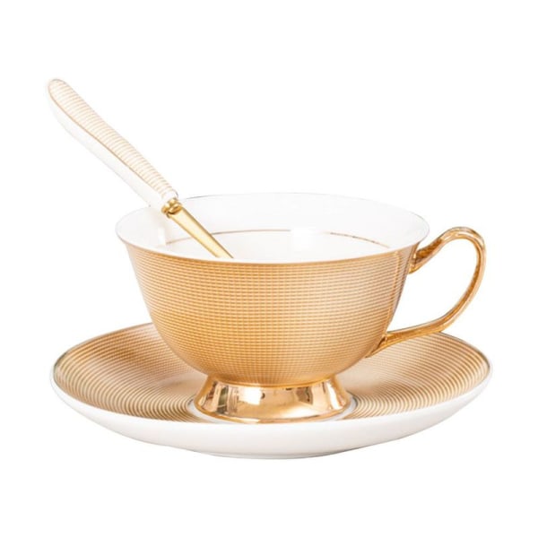 Kaffesættet er lavet af højkvalitets benporcelæn, 3 dele,