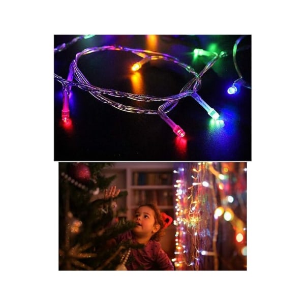 Nettlyslenke, 192 LED-nettlys 3M X 2M 8 Vanntett energimodus, dimbar for soverom julebryllupsfest hjemmehage, farge KLB