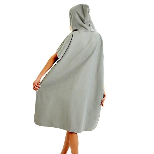 Håndklæde poncho mikrofiber surfing skiftetøjs håndklæde badekåbe med hætte