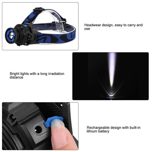 Ulkoinen LED-otsalamppu, vedenpitävä otsalamppu KLB
