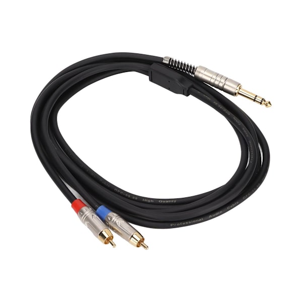 1/4\" TRS - 2 RCA-kaapeli kullattu liitin 6,35 mm KLB