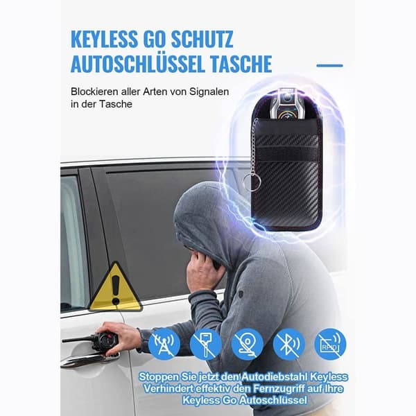 Keyless Go beskyttelse bilnøglebeskyttelse nøglefri etui 2-pak
