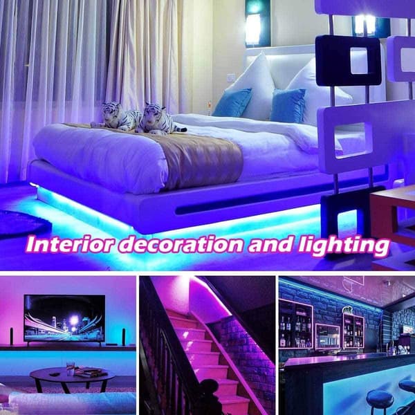 LED-strimmel 5m lysstrimmelbelysning, lysstrimmel RGB SMD KLB