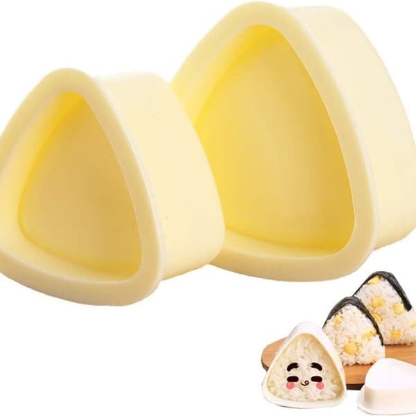 Trekantet Onigiri Sushi Form Sæt, Stor & Lille til Ris Bento 2 Stykker
