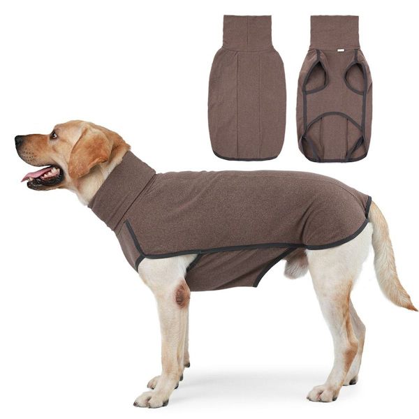 Hundetrøje Varm Trøje Vest til Hunde Koldt Vejr Tøj Brun
