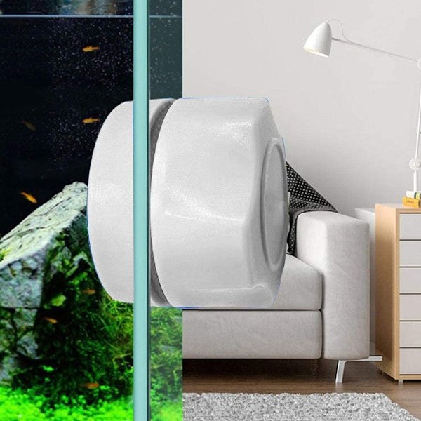 Akvarieglas magnetisk rengöringsborste akvarium vit KLB