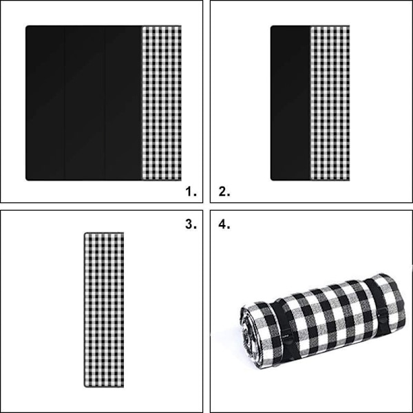Piknikviltti 200x200CM XXL 2-7 henkilölle vedenpitävä rantamatto