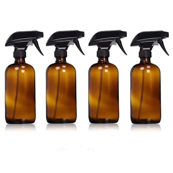 4-pack tomma sprayflaskor, glasflaskor, med justerbart sprayhuvud.