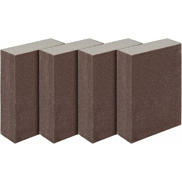 Set med 4 slipspons/block för våta och torra ytor, superfina (korn 320 till 400) Slipning KLB