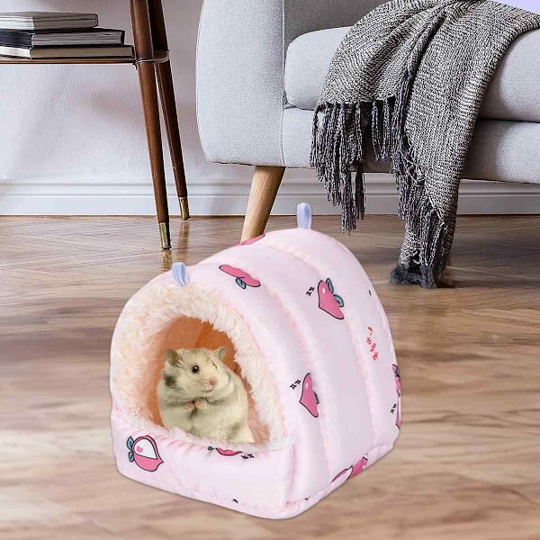 1 stk. lyserød kirsebær vinter varm fuglerede papegøje egern L: 18X18 KLB
