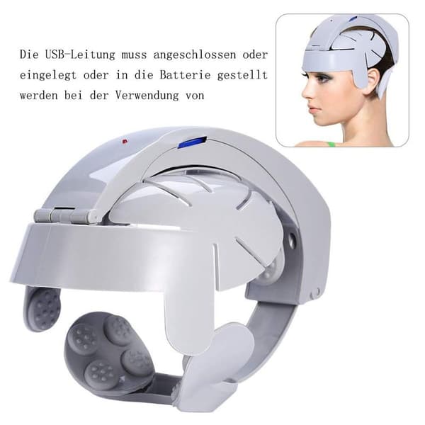 Elektrisk massageenhed til hovedbundsmassage, afslappende akupunkturpunkter, multifunktionel