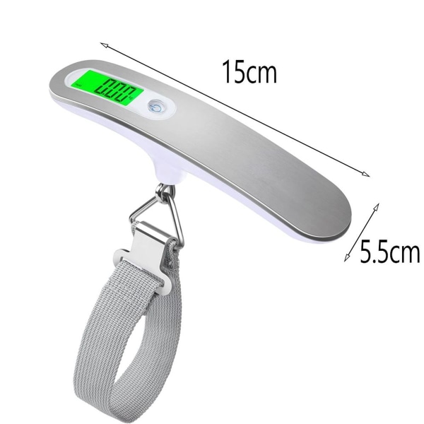 Bagagevåg 110 lbs Hög precision Resor Digital Hängande Vågskål 50kg med krok