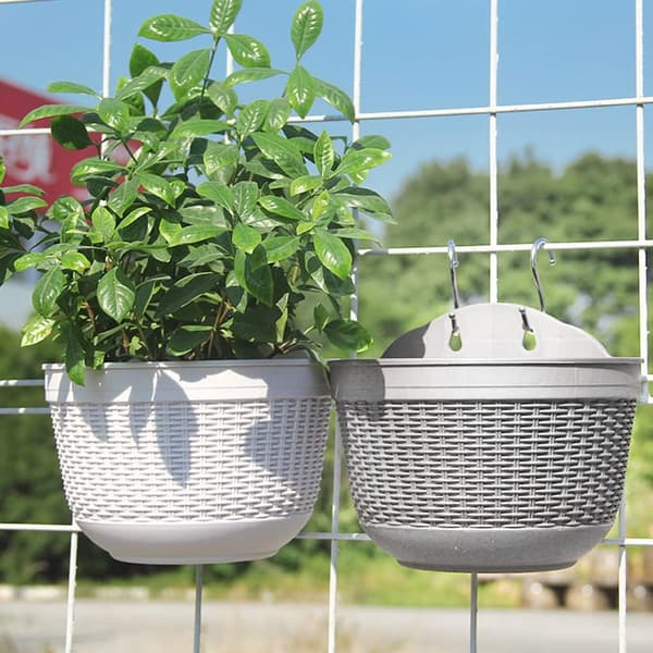 1-pack Set med 2 st Hängande Planteringskorgar för Utomhus